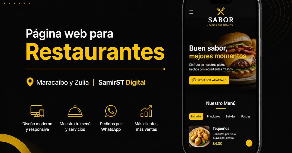 Páginas web para restaurantes en Maracaibo